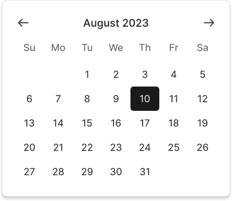 Date Picker checkout block example