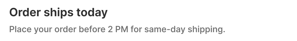 Heading checkout block example