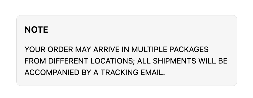 Shipping Notices checkout block