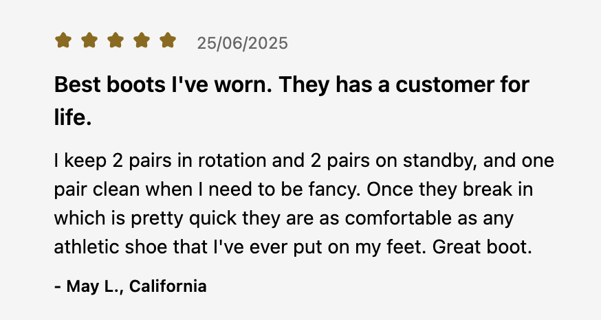 Verified Buyer Review checkout block example