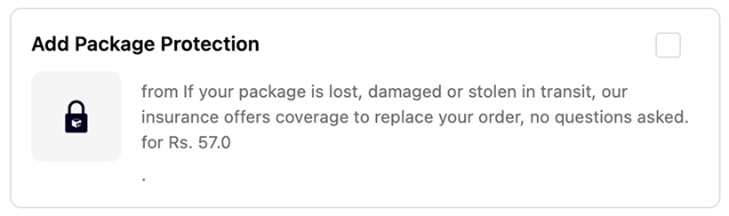 Shipping Protection checkout block example
