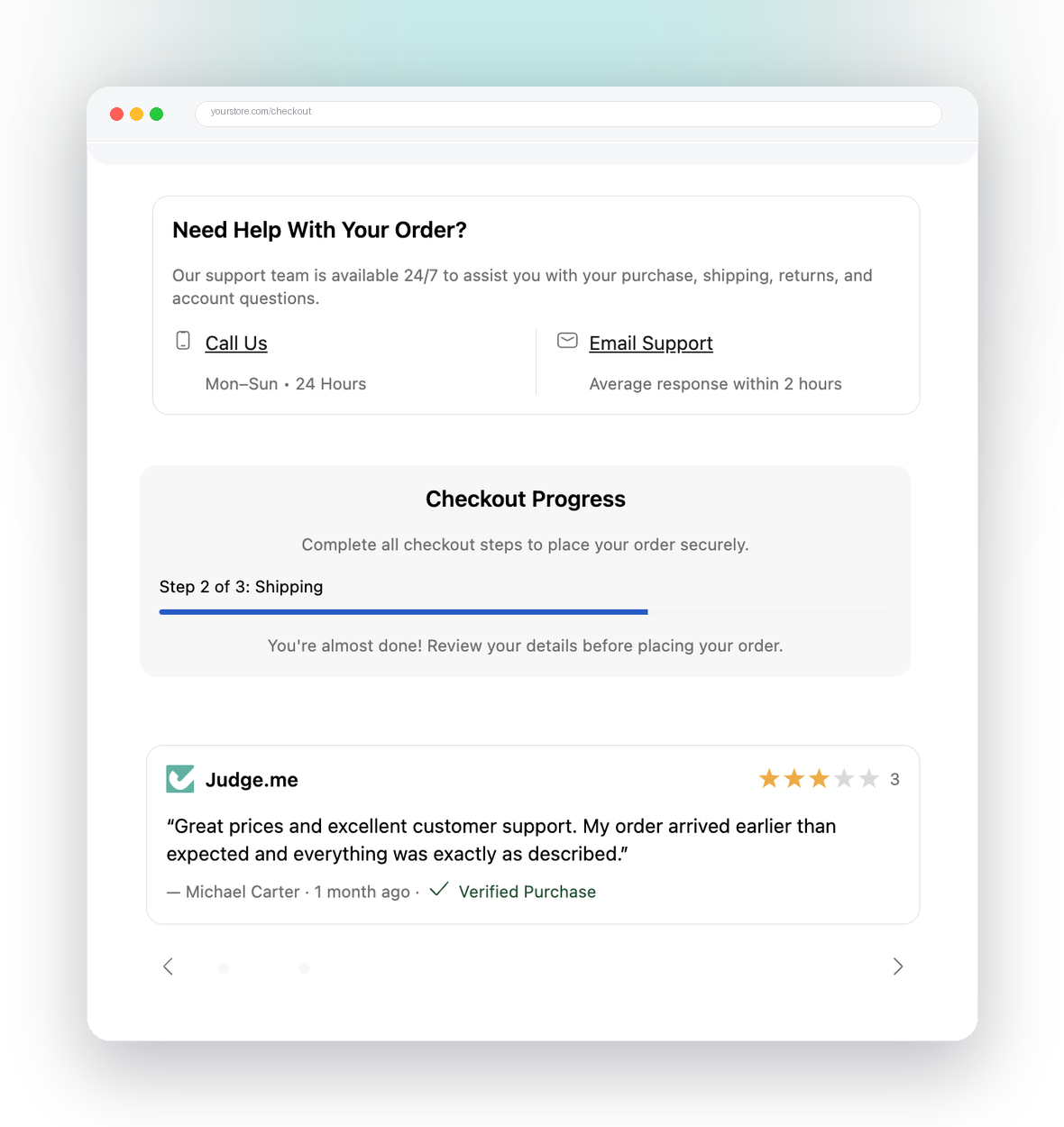 Shopify Checkout Customization — real checkout blocks we ship