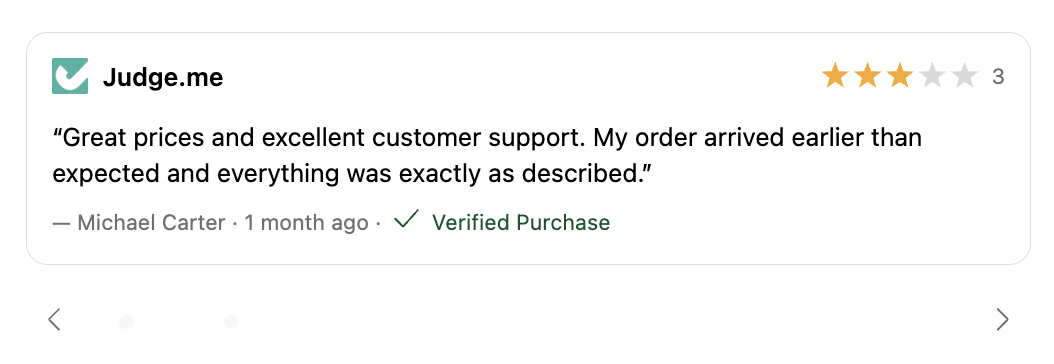 Verified reviews